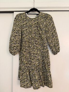 Rails Floral Mini Dress in Black and Yellow